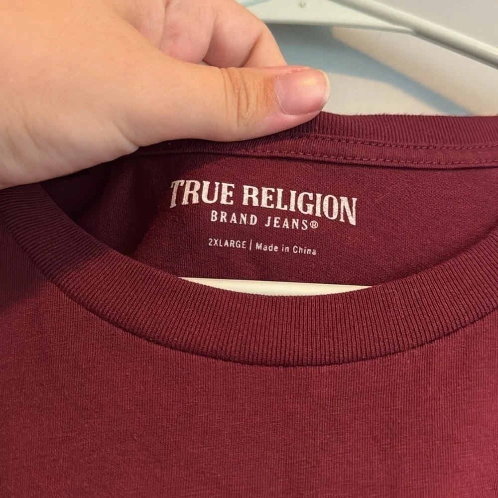 True Religion Kids Red Crew Neck Tee in Size 2X